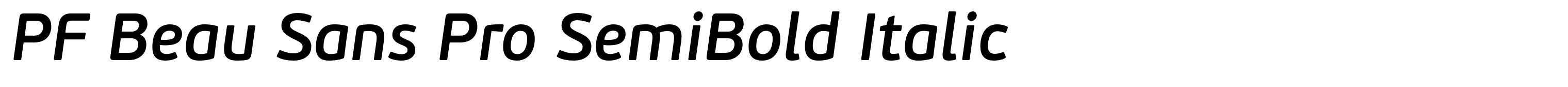 PF Beau Sans Pro SemiBold Italic